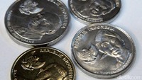Rupiah logam yang diterbitkan terdiri atas pecahan Rp 1.000, Rp 500, Rp 200, dan Rp 100. Pecahan Rp 1.000 dengan gambar utama I Gusti Ketut Pudja, Rp 500 dengan gambar utama Letjen TNI T.B. Simatupang, Rp 200 dengan gambar utama Tjiptomangunkusumo, dan Rp 100 dengan gambar utama Herman Johannes.