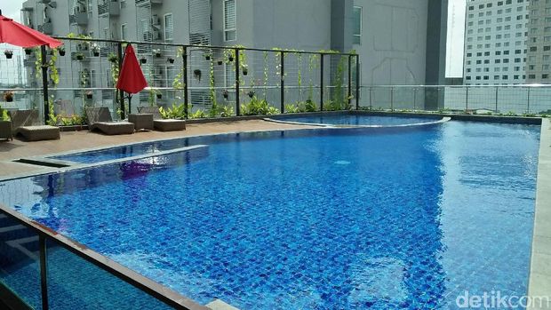 Rooftop pool ala GranDhika Pemuda Semarang (Bonauli/detikTravel)