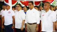 Ketua relawan Anies-Sandi, Boy Sadikin menggelar konsolidasi di Jalan Borobudur Nomor 2, Menteng, Jakarta Pusat, Selasa (20/12/2016).