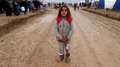 Potret Anak-anak Pengungsi Mosul di Kamp Khazer