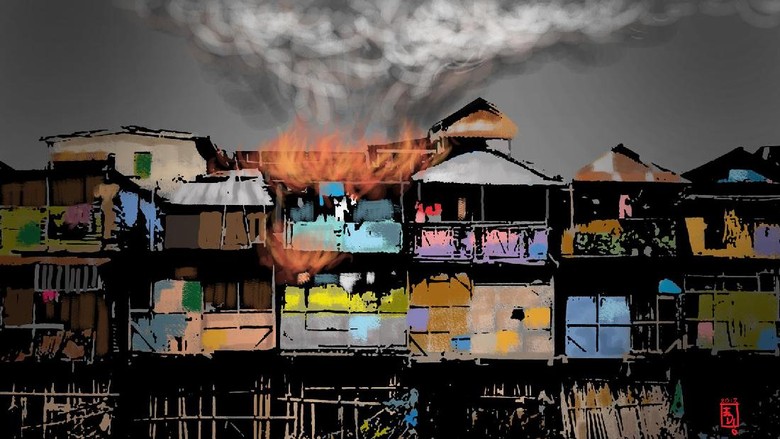Kebakaran Hanguskan 15 Rumah di Tambora Kebakaran Hanguskan 15 Rumah di Tambora