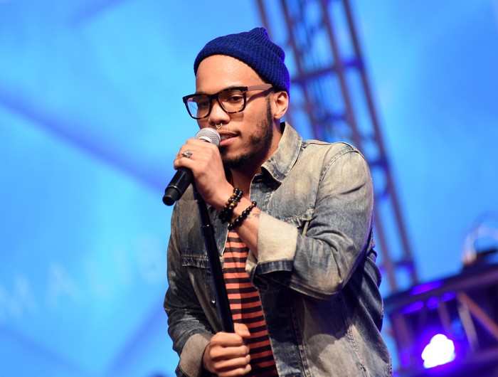 LOS ANGELES, CA - OCTOBER 27:  Anderson .Paak performs at Anderson .Paak and Free Nationals Band Live Performance Presented By The Virtual Reality Company at Mack Sennett Studios on October 27, 2015 in Los Angeles, California.  (Photo by Vivien Killilea/Getty Images for FYI Brand Communications)