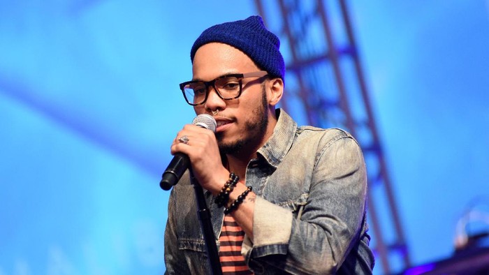 LOS ANGELES, CA - OCTOBER 27:  Anderson .Paak performs at Anderson .Paak and Free Nationals Band Live Performance Presented By The Virtual Reality Company at Mack Sennett Studios on October 27, 2015 in Los Angeles, California.  (Photo by Vivien Killilea/Getty Images for FYI Brand Communications)