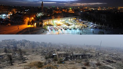 Potret Kota Aleppo Sebelum dan Sesudah Konflik