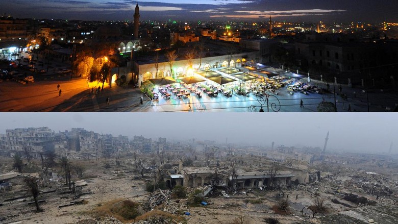 Ribuan Warga Aleppo Rayakan Kemenangan Rezim Melawan Pemberontak Ribuan Warga Aleppo Rayakan Kemenangan Rezim Melawan Pemberontak