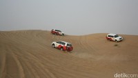 Banyak tur operator yang menawarkan perjalanan ke Dubai Desert Conservation. Seperti Arabian Adventures yang akan mengajak kamu menjelajahi gurun pasirnya naik mobil. Brummm! (Afif/detikTravel)