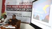 Lima isu tersebut diantaranya, kasus Ahok dan Aksi Bela Islam yang menjadi isu paling populer.