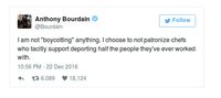 Ini Alasan Anthony Bourdain Tak Mau Makan di Restoran Donald Trump