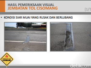Detail Penampakan Bagian Jembatan Cisomang yang Bergeser 53 Cm