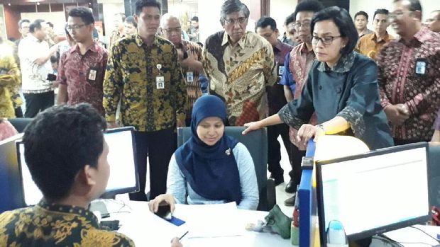 Menkeu Sri Mulyani blusukan di Kantor Perbendaharaan Negara