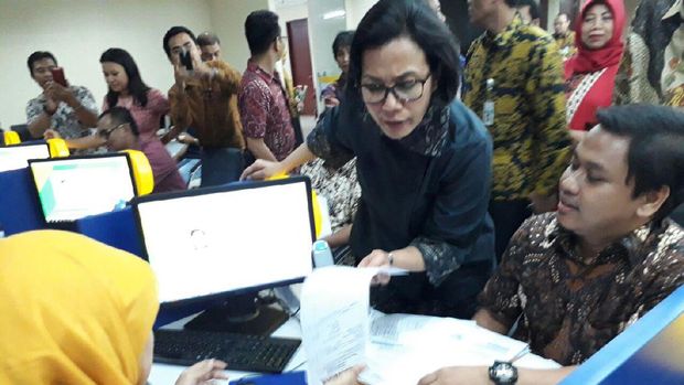 Menkeu Sri Mulyani blusukan di Kantor Perbendaharaan Negara