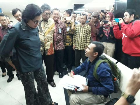 Menkeu Sri Mulyani blusukan di Kantor Perbendaharaan Negara