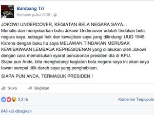 Polri: Bambang Tri Penulis Jokowi Undercover Tak Punya Pengetahuan Soal PKI