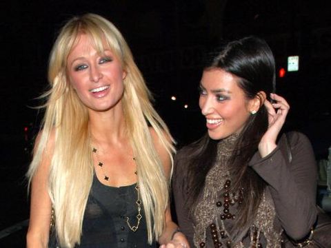 Paris Hilton and Kim Kardashian during Paris Hilton and Kim Kardashian Sighting in Los Angeles - January 3, 2007 at Teddy's in Los Angeles, California, United States. (Photo by Chris Wolf/FilmMagic)