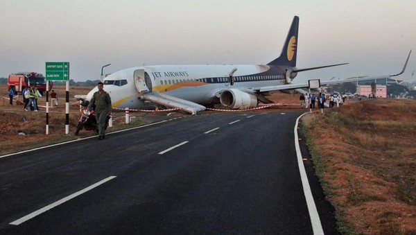 Jet Airways Tergelincir di India