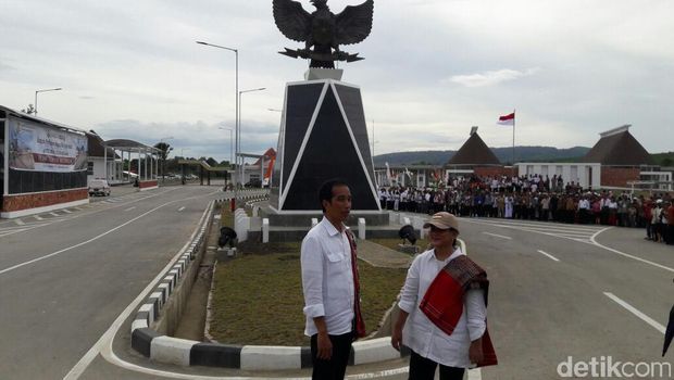 Presiden Jokowi di PLBN Motamassin Kabupaten Malaka-NTT