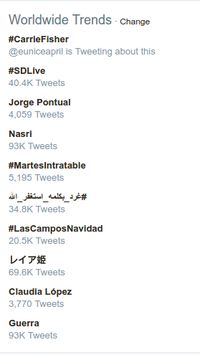 'Princess Leia' Tinggalkan Kesedihan Netizen Dunia 