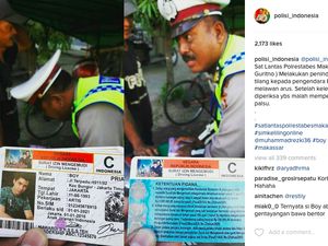 Ditilang, Pengendara Ini Malah Tunjukkan SIM Sinetron Anak Jalanan