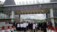 Pos Lintas Batas Negara (PLBN) Terpadu Motaain yang diresmikan ini berbatasan dengan Timor Leste.