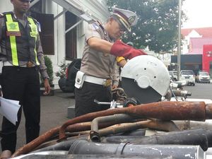 Bikin Berisik, Ratusan Knalpot Brong Dimusnahkan Polres Solo