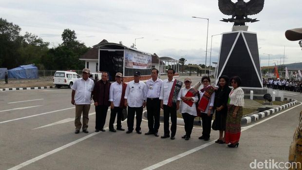Presiden Jokowi di PLBN Motamassin Kabupaten Malaka-NTT