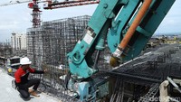 Hinga saat ini, Kamis (29/12), pembangunan telah mencapai tahap topping off atau pengecoran akhir.