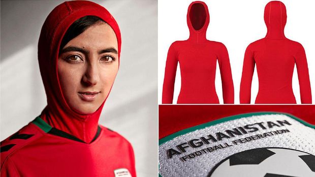 Tampilan Baru, Jersey Sepakbola Wanita Afghanistan Dilengkapi Jilbab