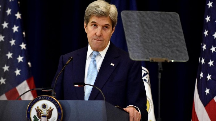 U.S. Secretary of State John Kerry delivers remarks on Middle East peace at the Department of State in Washington December 28, 2016. REUTERS/James Lawler Duggan     TPX IMAGES OF THE DAY