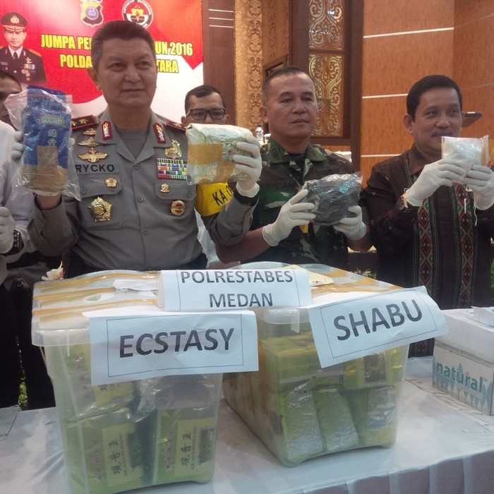 191,16 Kg Sabu Disita di Sumut Selama 2016