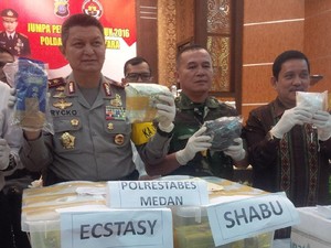 191,16 Kg Sabu Disita di Sumut Selama 2016