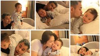 Wajah bahagia Rafathar saat bermain bersama orangtuanya. (Dok. Instagram/raffinagita1717)