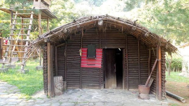 Penampakan replika rumah Suku Atayal (Wahyu/detikTravel)