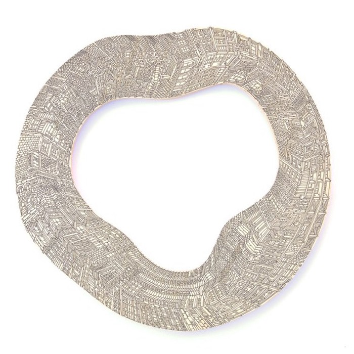 Unik! Karya Seni Tinta di Atas Potongan Kayu