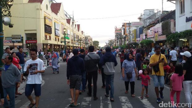 Suasana di Malioboro jelang tahun baru, Sabtu (31/12/2016)