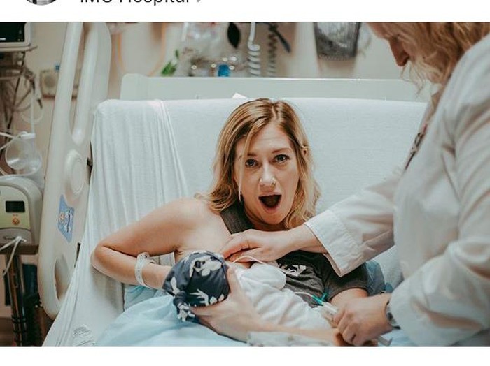 Begini Ekspresi Natural Ibu yang Bahagia karena Berhasil Menyusui Bayinya