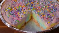 Cantiknya Warna-warni Pastel Unicorn Cheesecake