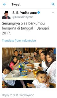 Tak Kampanye di Awal 2017, Agus Makan Malam Bersama SBY dan Keluarga