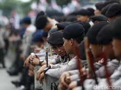 Personel Brimob Nusantara Disiagakan di Jakarta Jelang Pelantikan Presiden