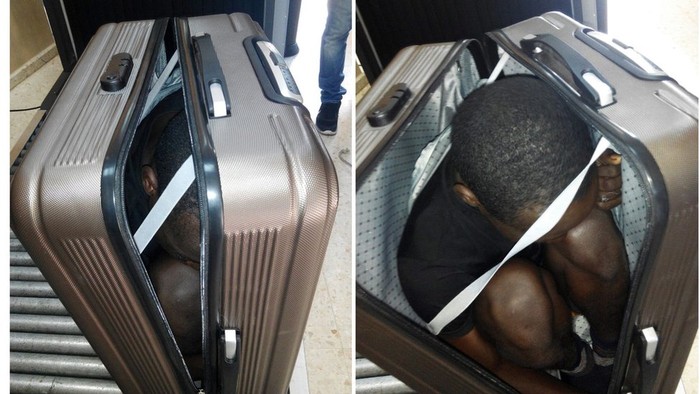 Demi Tembus Wilayah Spanyol, Migran Afrika Bersembunyi di Koper