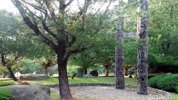 Totem ini dipuja sebagai lambang leluhur Suku Atayal (Wahyu/detikTravel)