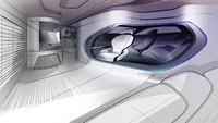 Dijuluki Health + Mobility Cockpit, mobil konsep ini didesain untuk memonitor kesehatan juga dapat mengelola stres dan hal negatif lain yang disebabkan akibat berkendara.