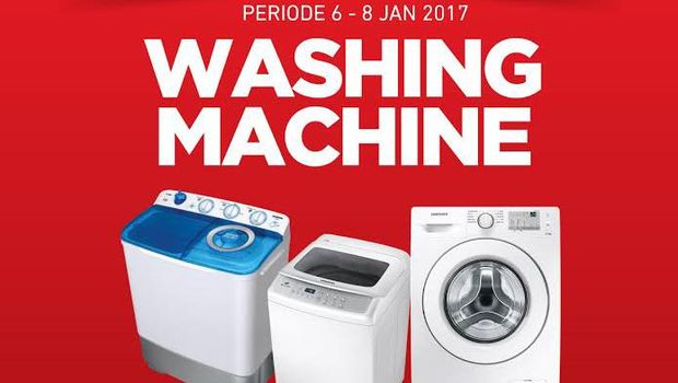 Diskon 5% Mesin Cuci, Vacuum Cleaner, Setrika di Transmart dan Carrefour