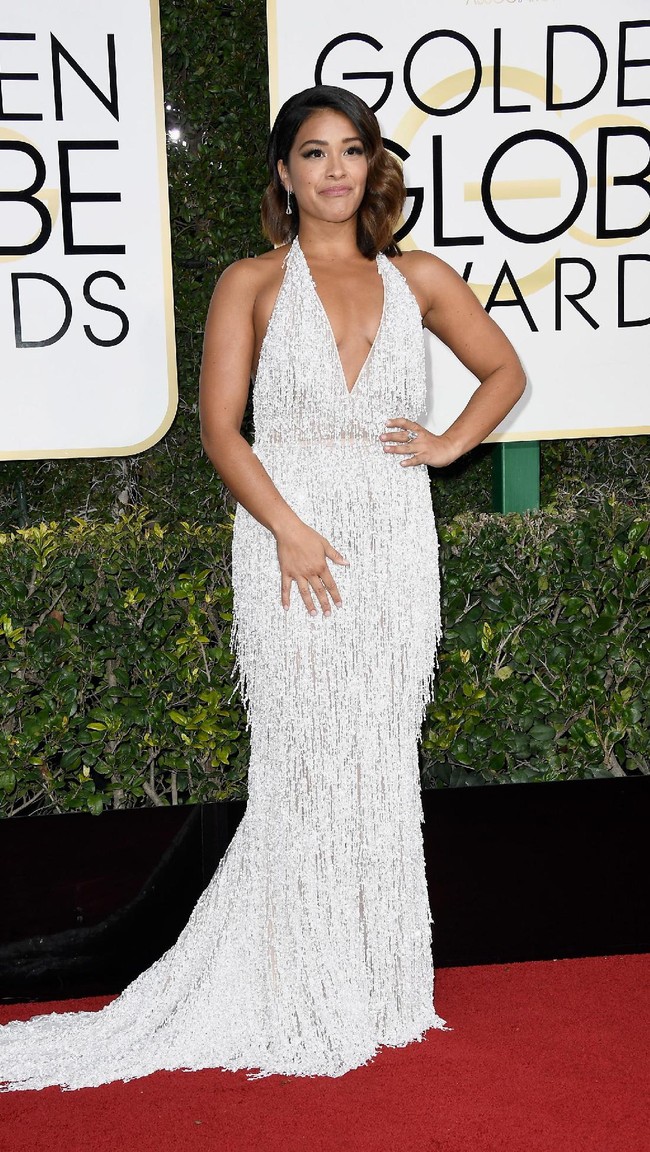 Gina Rodriguez, Annual Golden Globe Awards at The Beverly Hilton Hotel on January 8, 2017 in Beverly Hills, California.  (Photo by Frazer Harrison/Getty Images)