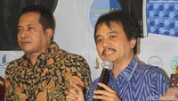 Ketua Umum Partai Demokrat Roy Suryo saat berbicara dalam diskusi.