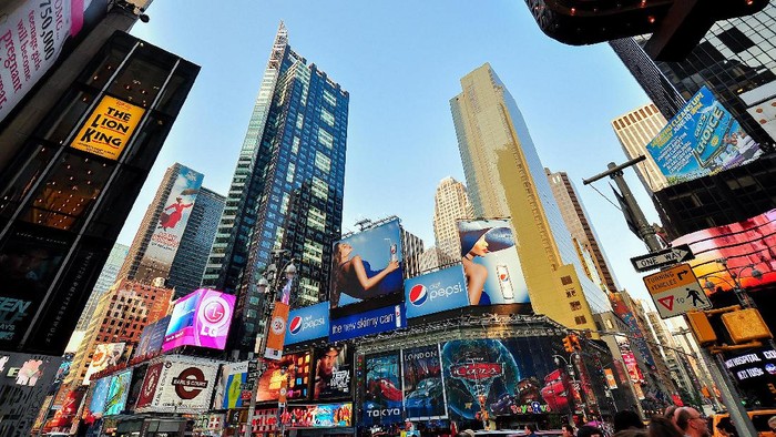 Times Square, located in Midtown Manhattan is one of the major tourist attractions in New York City