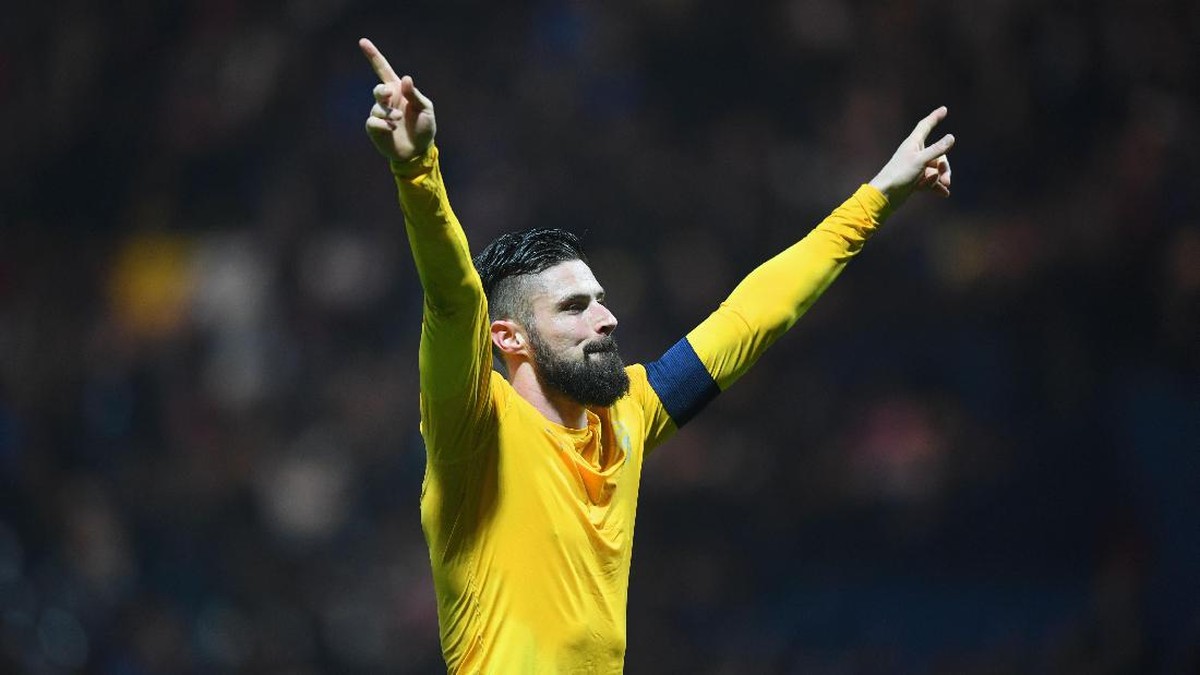 Penyerang Arsenal, Olivier Giroud. (Foto: Michael Regan/Getty Images)