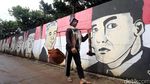 Mural Presiden RI Hiasi Jalan Legok Bekasi