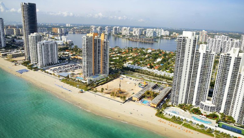 Pantai Miami Miami beach aerial view