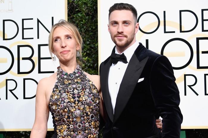 Aaron Taylor-Johnson BEVERLY HILLS, CA - JANUARY 08: Director Sam Taylor-Johnson (L) and actor Aaron Taylor-Johnson attends the 74th Annual Golden Globe Awards at The Beverly Hilton Hotel on January 8, 2017 in Beverly Hills, California. (Photo by Frazer Harrison/Getty Images)