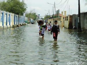 Atasi Banjir Rob, UPT Muara Angke Bangun Tanggul Sementara